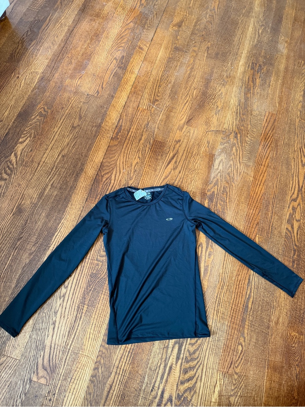 Champion Kids Long Sleeve Fitted Performance Tee in Black